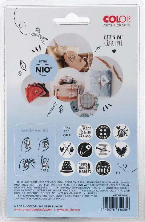 Actual product image Colop Stamp Little NIO Set Handmade, 10 pieces