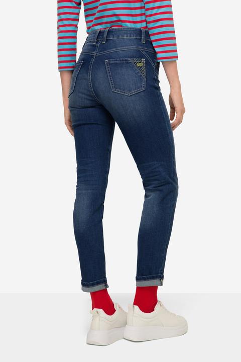 Immagine prodotto Laurasøn Slim-Jeans, 5-Pocket, Saum mit TurnUp, mit recyceltem Polyester (Banda radio 38 (2600 MHz))