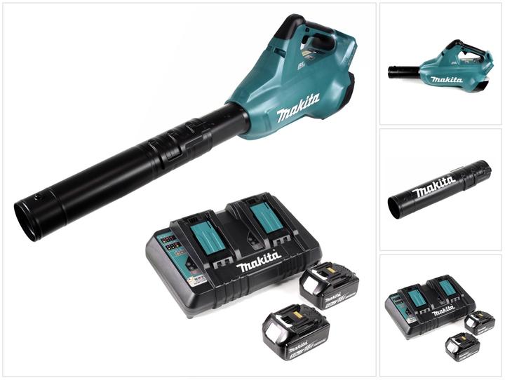 Produktbild Makita DUB 362 PT Akku Laubbläser 36V + 2x Akkus 5,0Ah + Doppellladegerät (Akkubetrieb, Laubbläser)