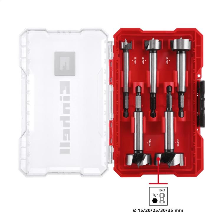 Produktbild Einhell 706003 Forstnerbohrer-Set 15 mm, 20 mm, 25 mm, 30 mm, 35 mm 1 Set (35 mm, 15 mm, 30 mm, 20 mm, 25 mm)