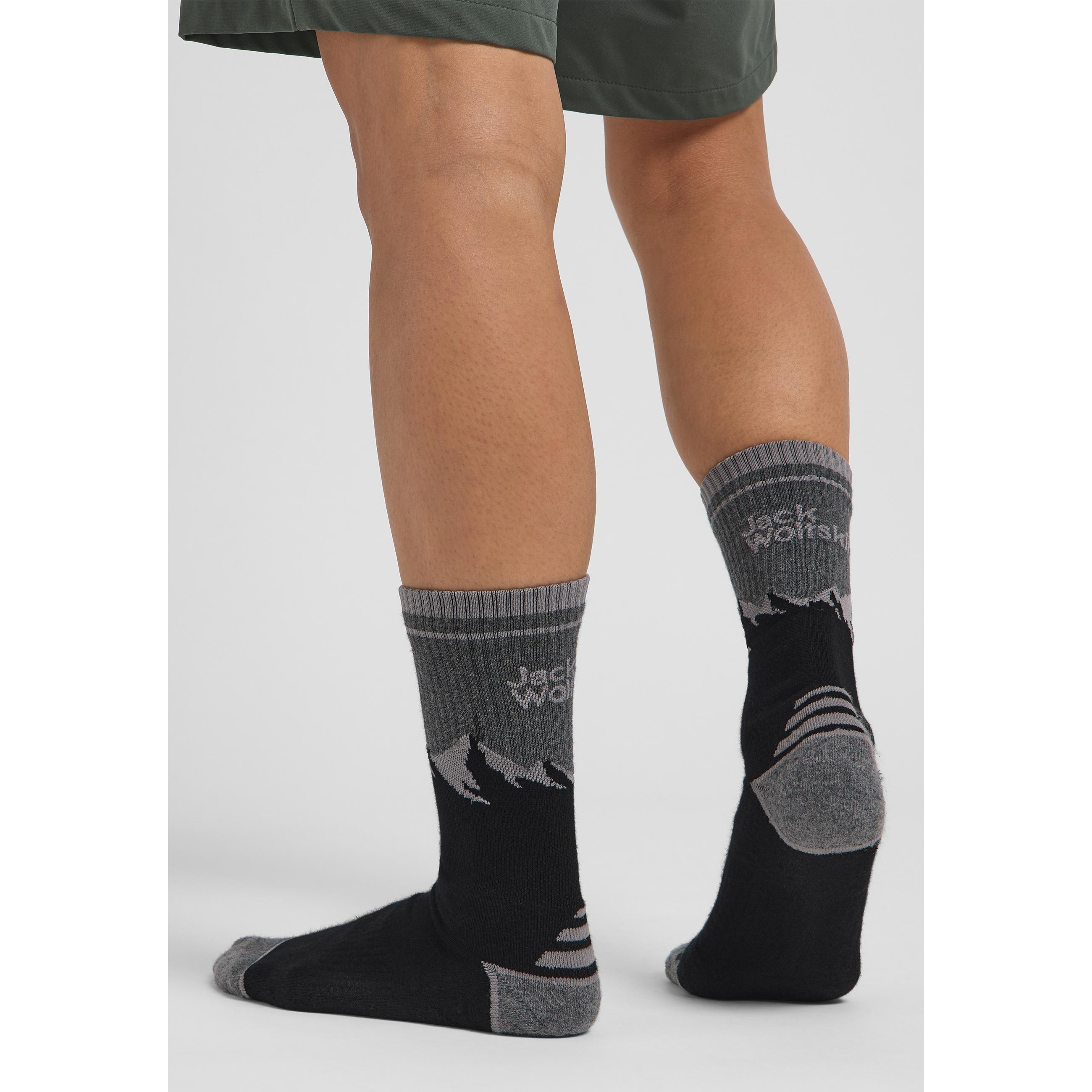 Thumbnail - Jack Wolfskin, Herren, Socken, Mount Multi Sock Cl C, Schwarz, Grau, (38 - 40)