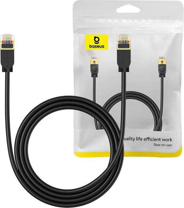 Produktbild Baseus Cat 7 10Gb Ethernet RJ45 Cable 1,5m black (CAT7, 1.50 m)