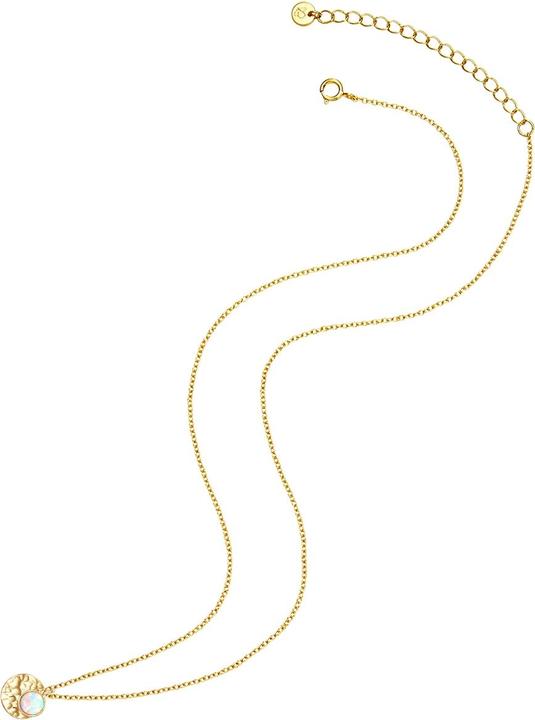 Image du produit Glanzstücke München Femme cercle argent sterling opale (synth.) or jaune 40,0 cm chaîne de base + 5,5 cm extension - (Argent Sterling, 40 - 45 cm)