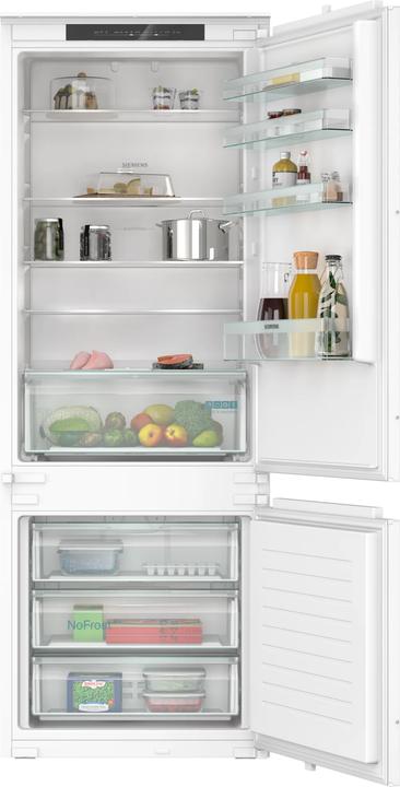 Actual product image Siemens iQ100, Built-in fridge-freezer combination with bottom freezer compartment, 193.5 x 69.1 cm, drag (383 l)
