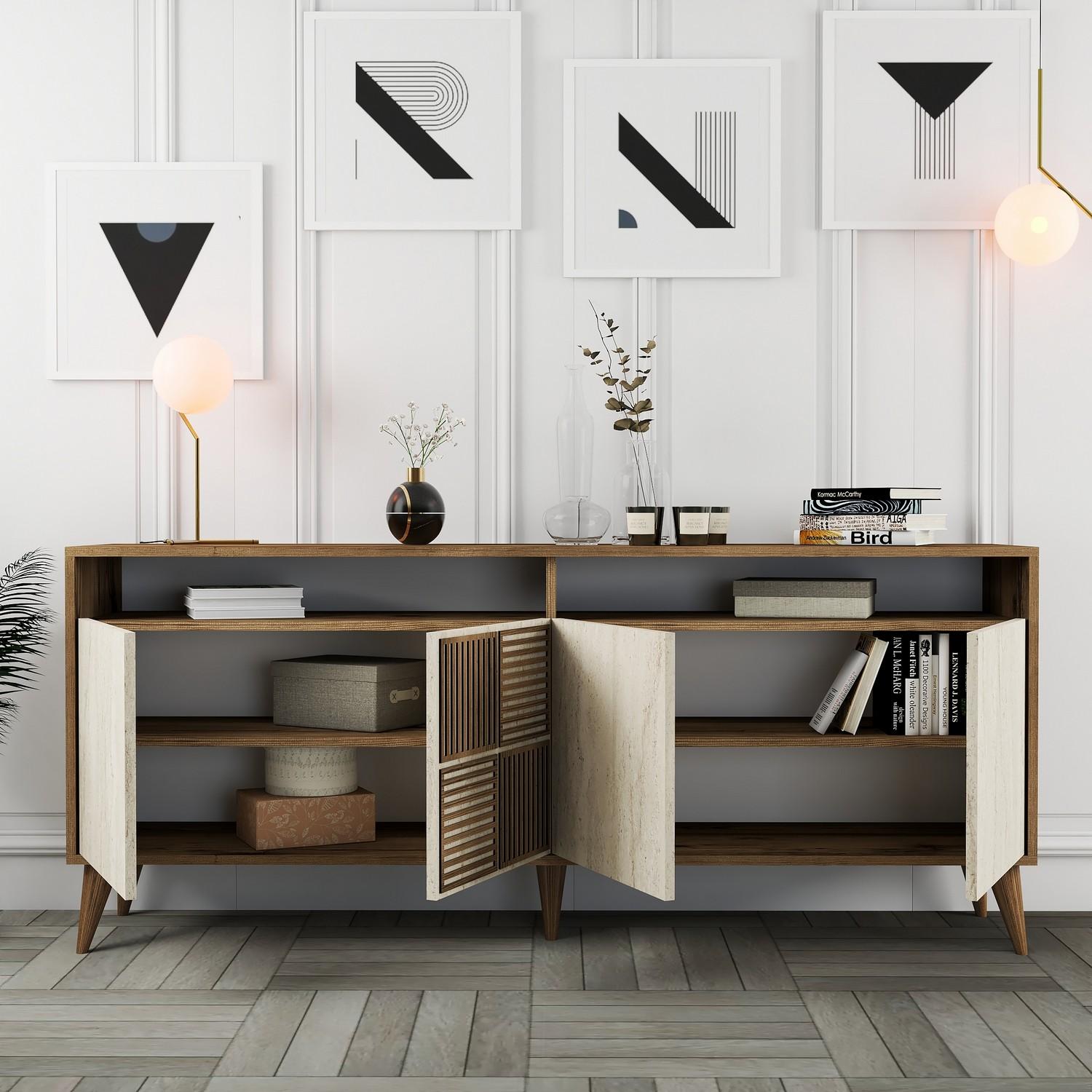 Thumbnail - Hanah Home, Kommode + Sideboard, Milan (180 x 78 x 35 cm)