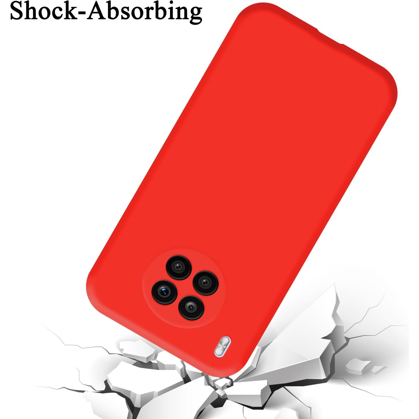Thumbnail - Cadorabo TPU Liquid Silicone Case Hülle für Honor 50 LITE (Honor 50 Lite), Smartphone Hülle, Rot