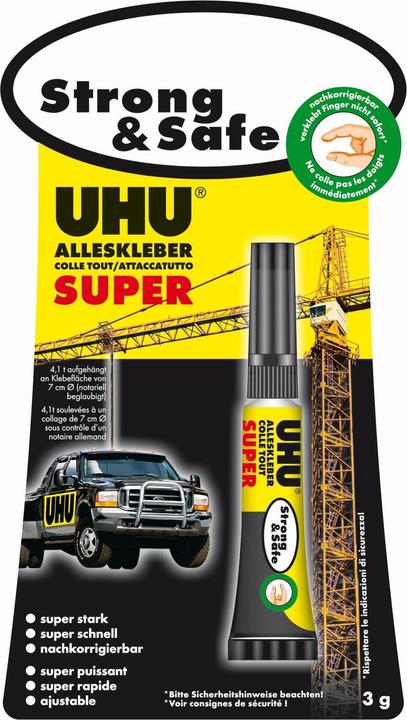 Actual product image UHU Allcl.Sup.Str.&Safe3g BL (40 g, 255 ml)
