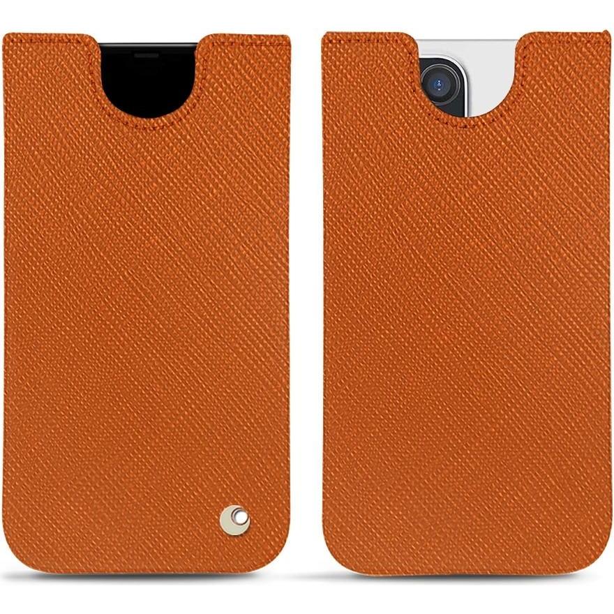 Noreve Lederschutzhülle (Apple iPhone 13 Pro), Smartphone Hülle, Orange