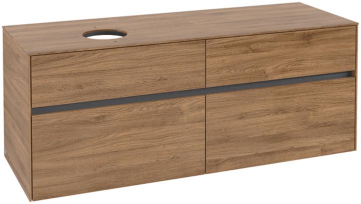 Produktbild Villeroy & Boch Collaro Waschbeckenunterschrank 1400x548x500 mm, 4 Auszüge, für Waschbecken links (140 x 50 x 54.80 cm)