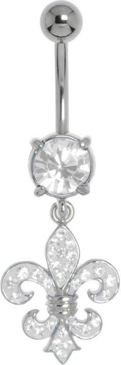 Produktbild Bijouteria Bauchpiercing (Messing rhodiniert, Kristall, Chirurgenstahl 316L)