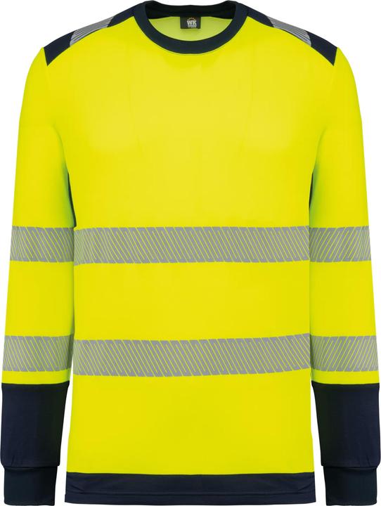 Kariban Recyceltes Sicherheits-T-Shirt mit Rundhalsausschnitt und langen Ärmeln (S)