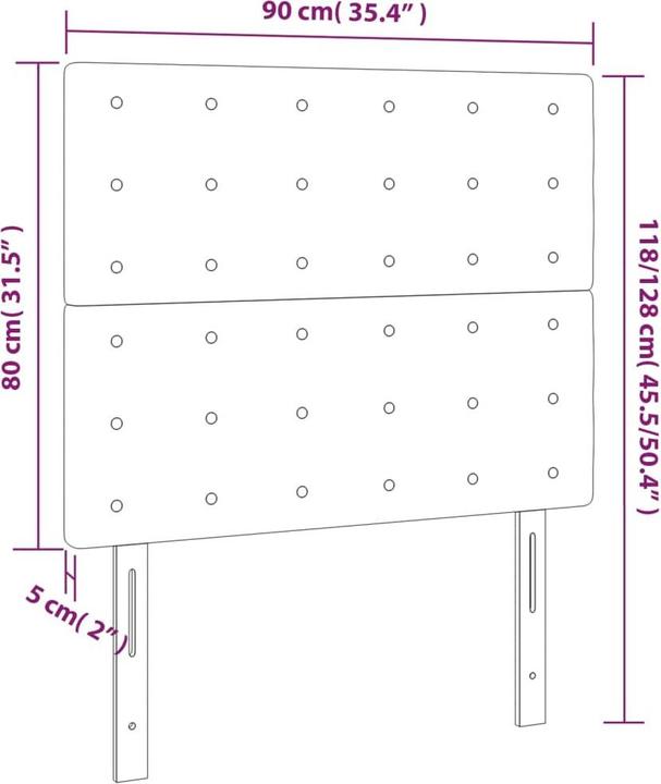 Immagine prodotto vidaXL Jeanette (90 x 5 x 128 cm)