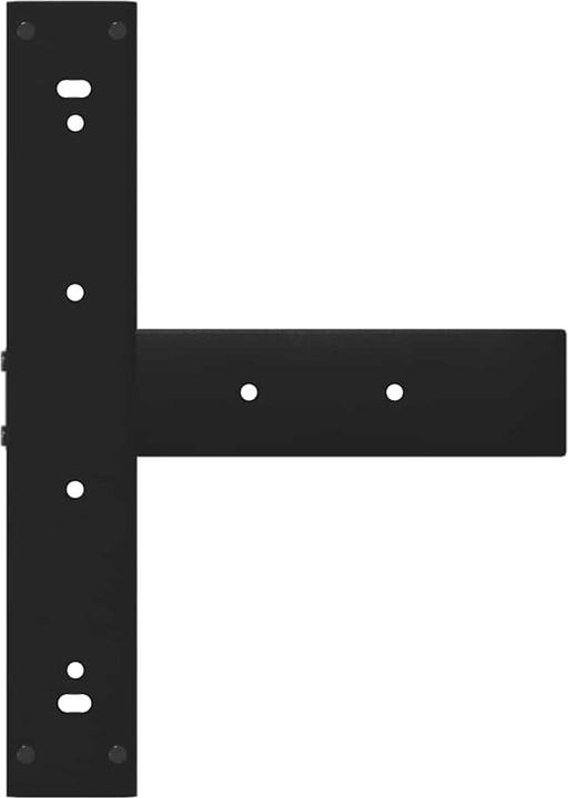 Produktbild VidaXL Bartischbeine T-Form 2 Stk. Schwarz 50x35x(111-112) cm Stahl Tischbein