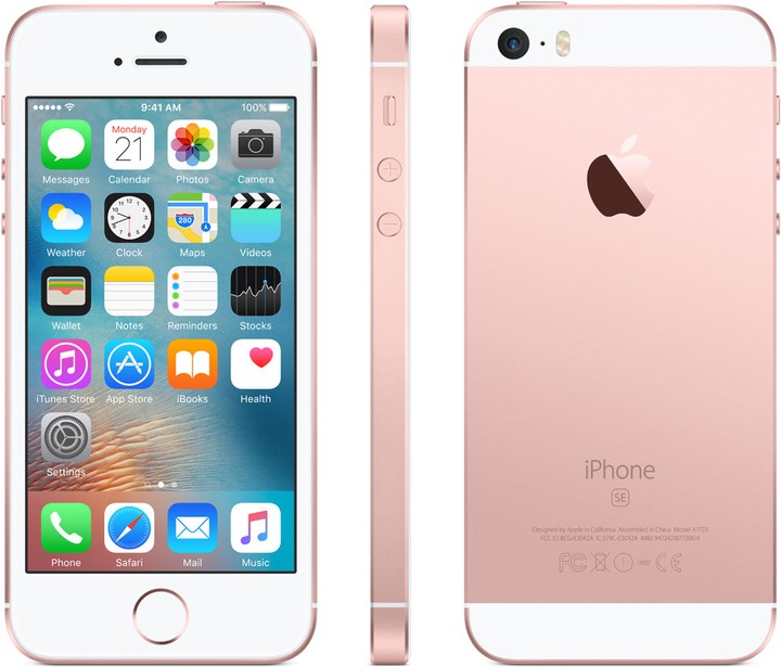 Apple iPhone SE (32 GB, Rose Gold, 4", Single SIM, 12 Mpx, 4G)