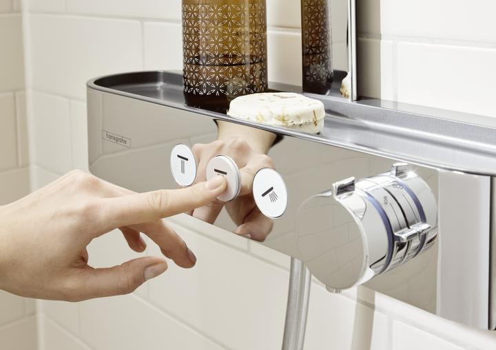 Produktbild hansgrohe Showerpipe 260 2jet mit ShowerTablet Select 400 Dito: mit EcoSmart, : Farbe - Chrom