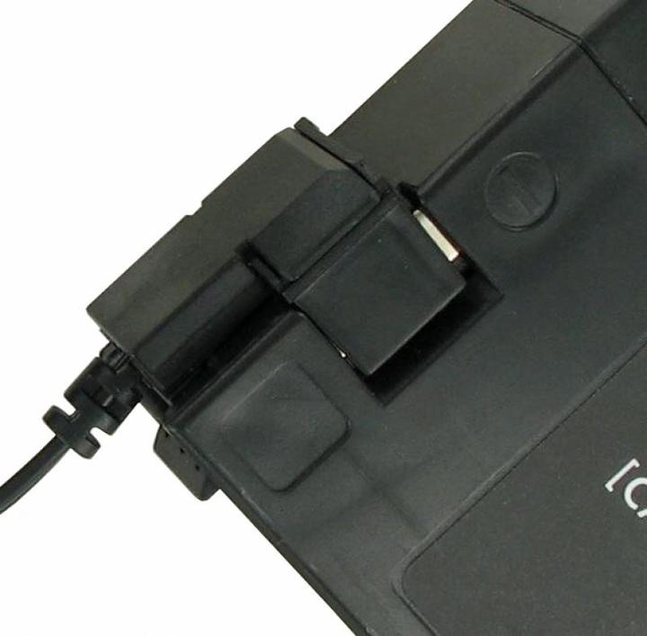 Actual product image AccuCell Quick charger with clip contact suitable for Panasonic battery VW-VBF2E, MP1250