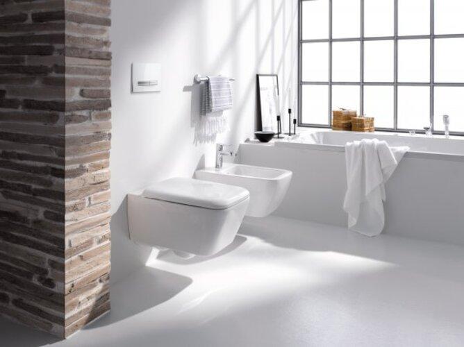 Actual product image Geberit iCon Square wall-mounted bidet 231910, closed form