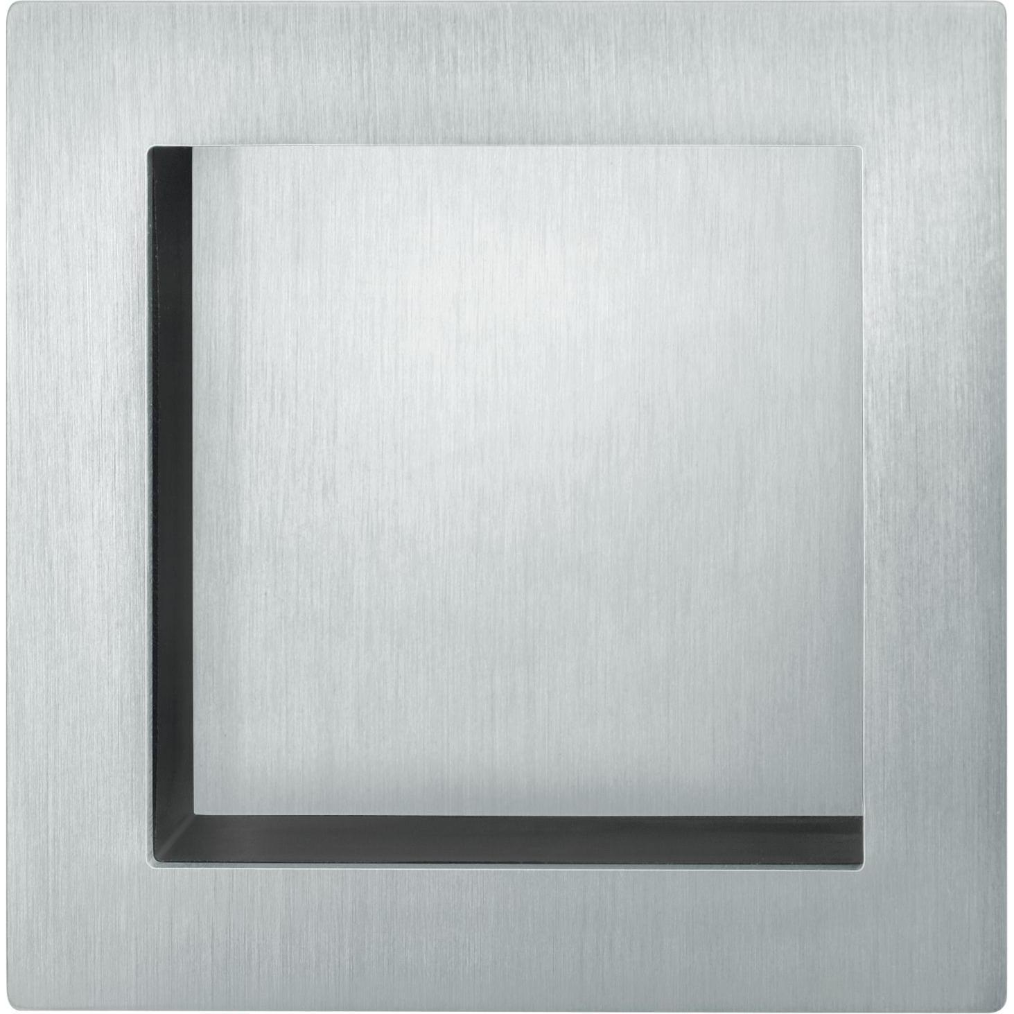 FSB, Möbelgriff, Schiebetürmuschel 42 4253 Edelstahl matt quadratisch blind Länge 70 mm Breite 70 mm