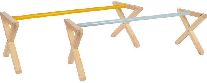 Actual product image small foot Cavaletti obstacle set for children (German, Spanish, French, Italian, English)