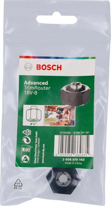 Produktbild Bosch Zubehör Spannhülse 1/4-Zoll für Advanced TrimRouter
