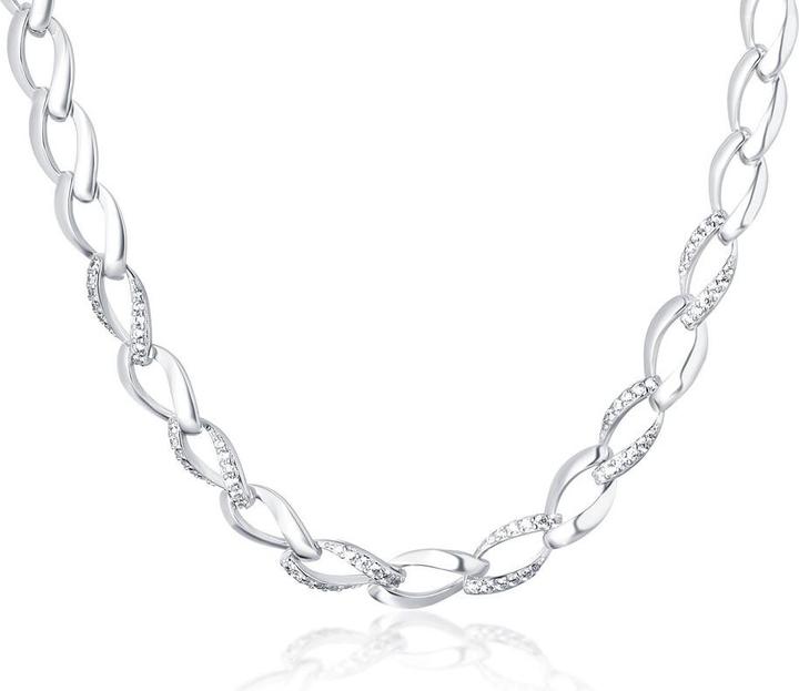 Produktbild JVD Solid silver chain with zircons SVLN0205SH2BI42 (Silber)