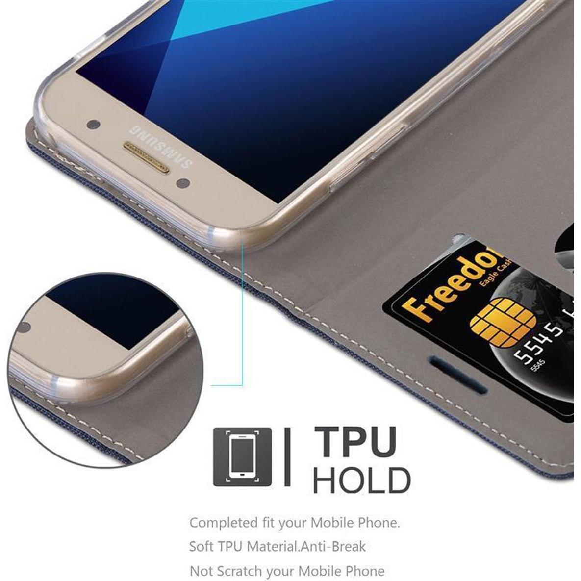 Thumbnail - Cadorabo Book Jeans Optik Cover (Samsung Galaxy A3 (2017)), Smartphone Hülle, Blau