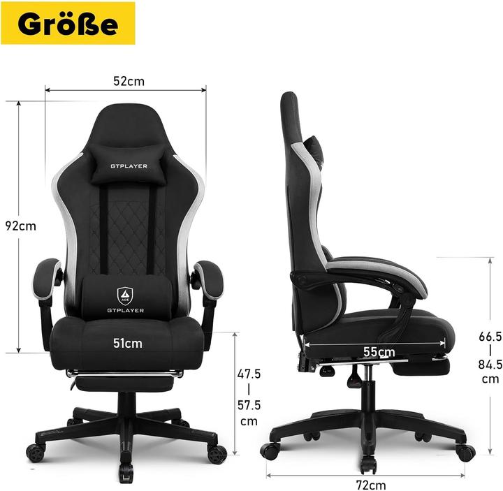 Actual product image Gtplayer Ergonomic Office Chair with Butterfly Embroidery, Breathable Fabric, and Interlacing Armrests