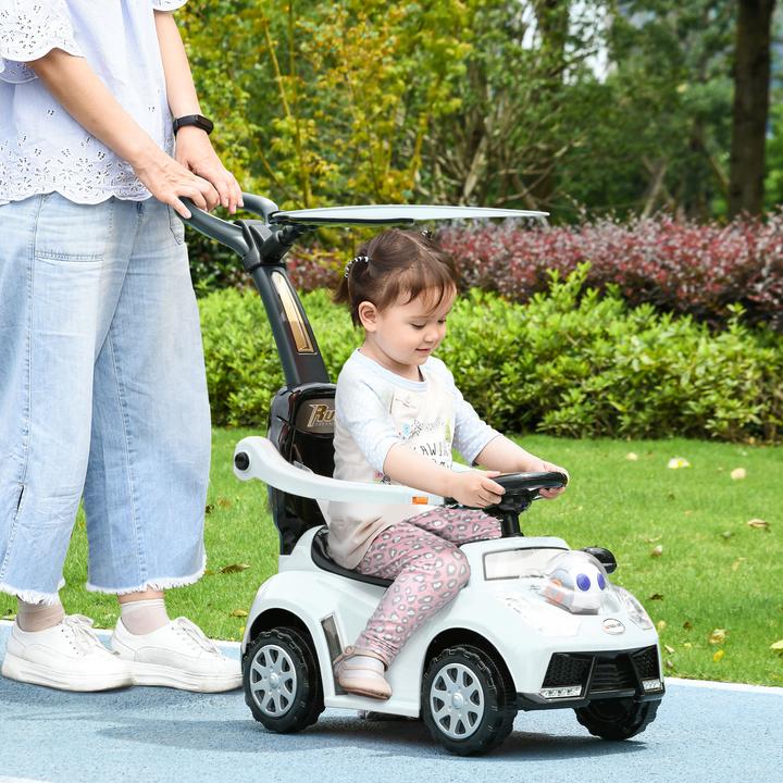 Actual product image Aiyaplay Baby-Schiebeauto Kunststoff, Metall Weiss+Schwarz