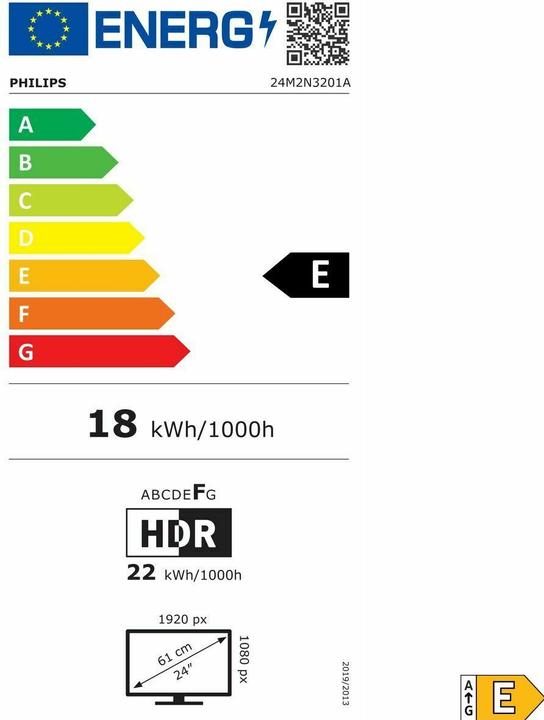 Energie-Label Philips Evnia 3000 Series 24M2N3201A (1920 x 1080 Pixel, 23.80")
