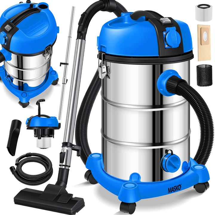 Image du produit Masko Aspirateur industriel bleu (Aspirateur eau et poussière)