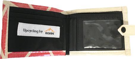 Actual product image Bekos Upcycling - Wallet with flap made from recycled cement bags Elephant