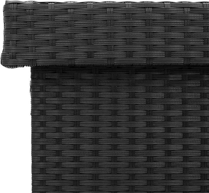 Immagine prodotto VidaXL Cassapanca da giardino con rotelle nera 160x55x75 cm in poly rattan