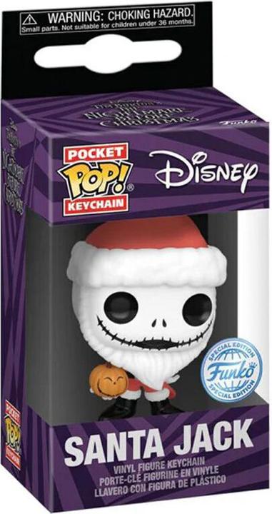 Produktbild Funko Nightmare Before Christmas Santa Jack mit Jack-O-Lantern Pocket Pop Schlüsselanhänger, Mehrfar