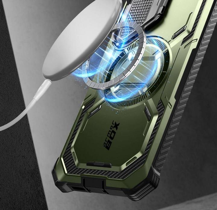 Image du produit i-Blason Coque IBLSN Armorbox Mag Supcase avec MagSafe pour Samsung Galaxy S24 - vert (Samsung Galaxy S24)