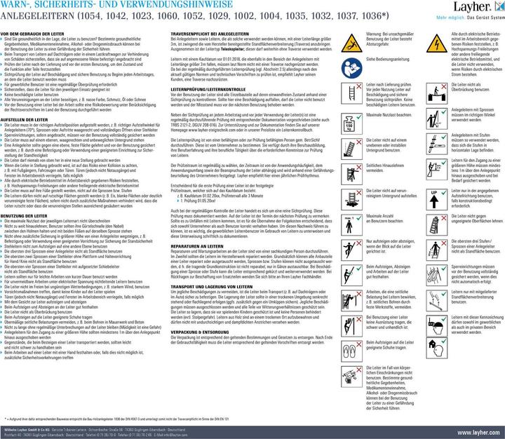Valeurs nutritives et ingrédients kaiserkraft Échelle à câble en aluminium (Échelle simple, 930 cm)