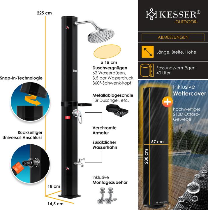 Produktbild Kesser Solardusche