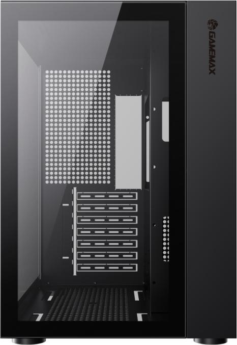 Actual product image GameMax Infinity Gaming Case w/ Glass Side & Front, ATX, Dual Chamber, No Fans inc., Mesh Panels, USB-C, Bla (ATX, mATX, Mini-ITX)