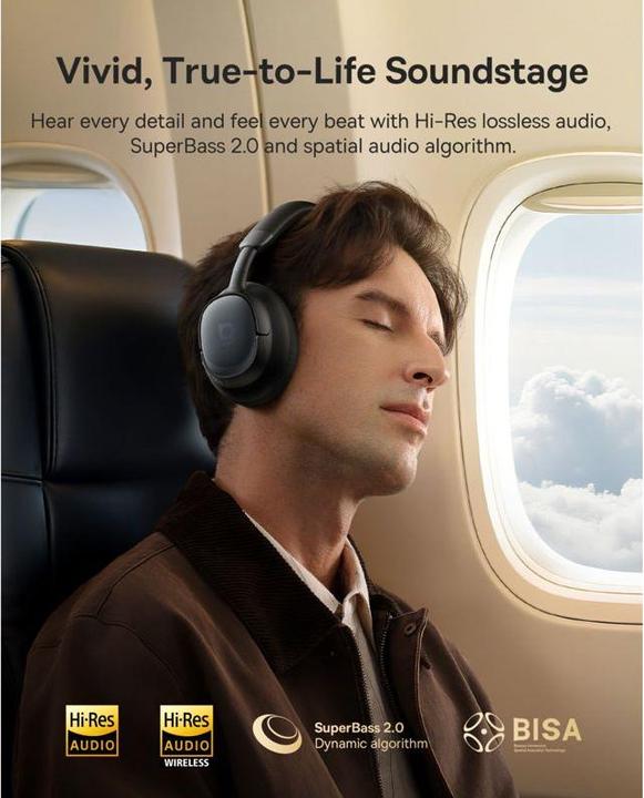 Produktbild Baseus Bowie MH1 Wirel ANC Headphones Bl (ANC, 80 h, Kabellos)