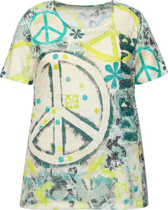 Image du produit Angel of Style T-shirt imprimé Peace, col rond et manches courtes (48)