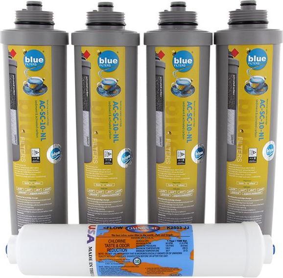 Bluefilters Replacement filter annual replacement set for reverse osmosis systems (4 x)