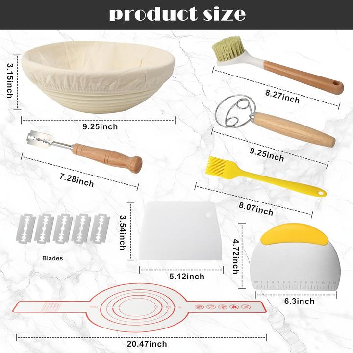 Actual product image Bucomtu Brotback-Set mit Gärkorb