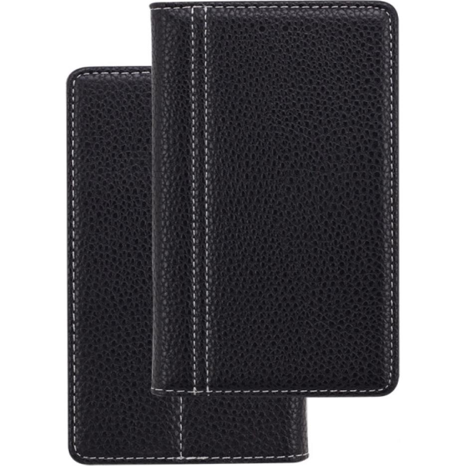 Fashion Book Case for Wiko U Feel Prime - black (Wiko U Feel Prime), Smartphone Hülle, Schwarz