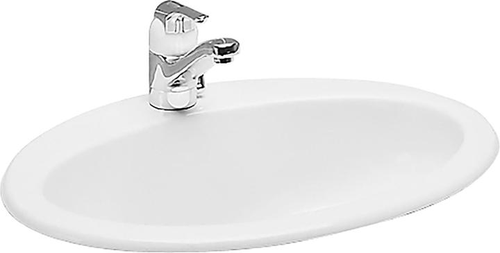 Laufen Indova Einbauwaschtisch, von oben, mit Armaturenbank, 1 Hahnloch, mit Überlauf, 610x480mm, H (480 mm, 610 mm)