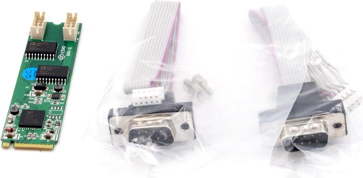 Produktbild Exsys M.2 NGFF 2S Seriell RS-232 Karte, 2.5KV Optische Isolation (Exar Chip-Set)