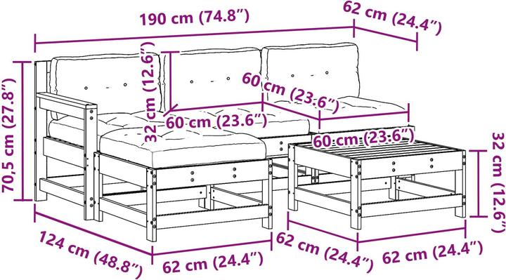 Produktbild vidaXL Garten-Lounge-Set
