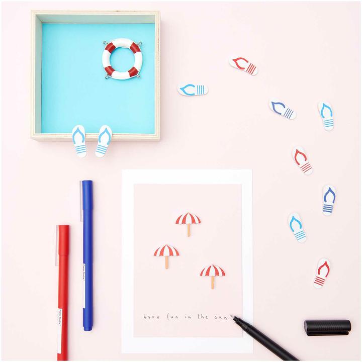 Produktbild Rico Design Streudeko Rettungsring 6 Stück, Rot/Weiss (6 Stk.)