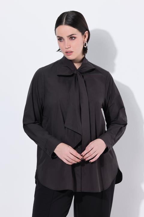 Produktbild Ulla Popken Schluppen-Bluse, A-Linie, Stehkragen, Langarm (50, 52)