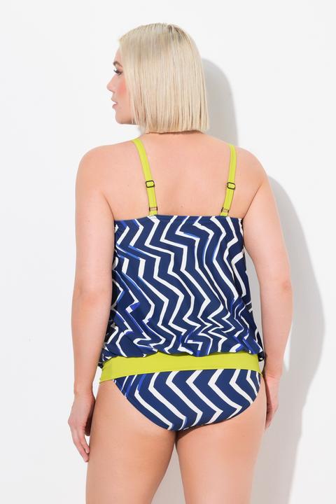 Produktbild Ulla Popken Tankini, Zacken, Softcups, Elastiksaum, Träger verstellbar (54, 56)