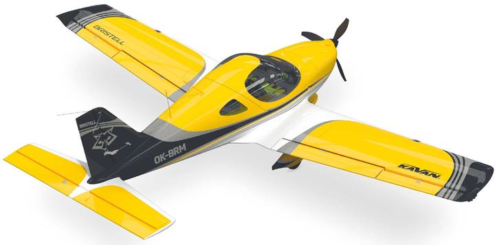 Actual product image Kavan Bristell B23 Yellow 1600mm Electric Motor Low Wing ARTF