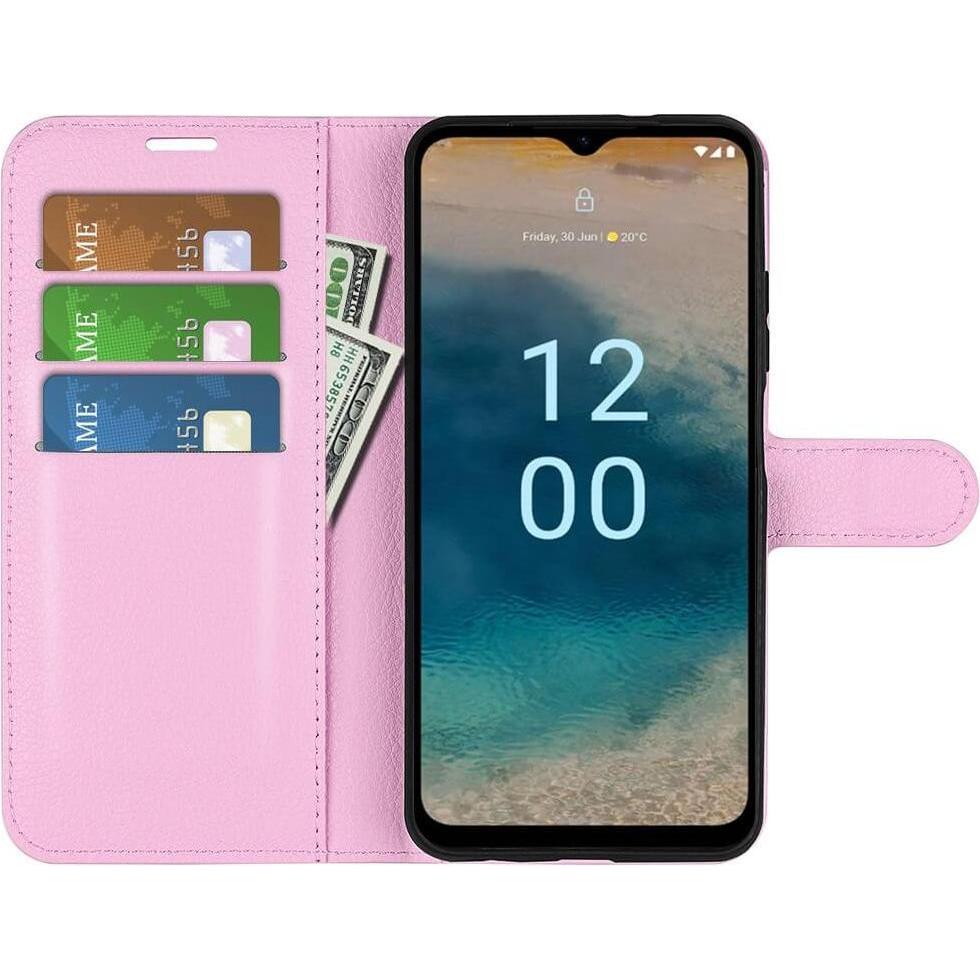 Thumbnail - Cover-Discount Nokia G22 - Leder Etui Hülle rosa (Nokia G22), Smartphone Hülle, Rosa